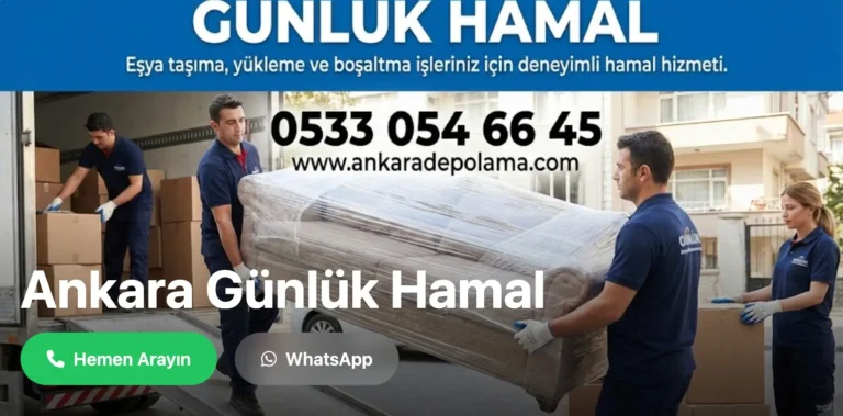 Ankara Depolama Firması Günlük Hamal Hizmetlerinde Profesyonel Çözümler Sunuyor
