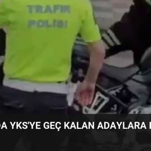 Trabzon’da YKS’ye Geç Kalan Adaylara Polis Yetişti